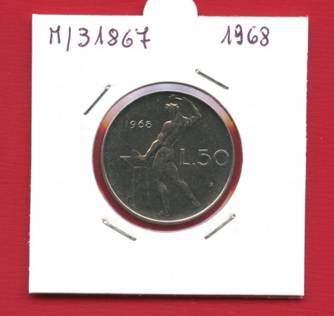 1968 - REPUBBLICA - 50 LIRE VULCANO I° TIPO - LOTTO/M31867