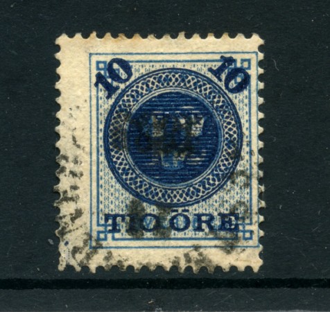 1889 - LOTTO/24061 - SVEZIA - 10 su 12 o. AZZURRO - USATO