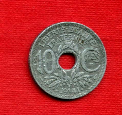 1941 - LOTTO/M21764 - FRANCIA - 10 CENTESIMI MONOGRAMMA