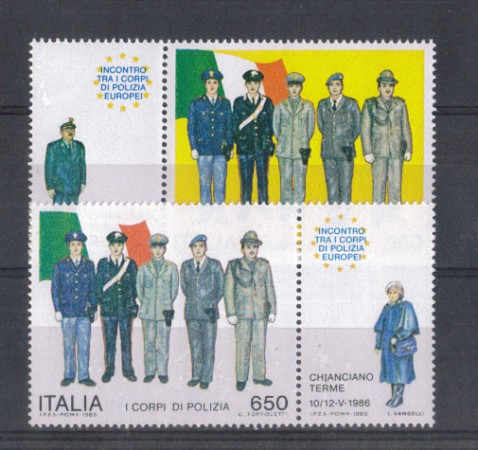 1986 - LOTTO/6853 - REPUBBLICA - CORPI DI POLIZIA