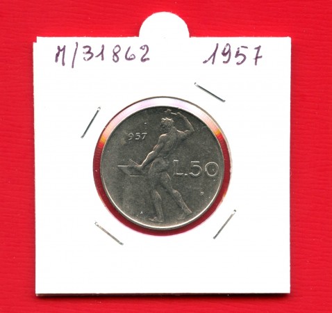 1957 - REPUBBLICA - 50 LIRE VULCANO I° TIPO - LOTTO/M31862