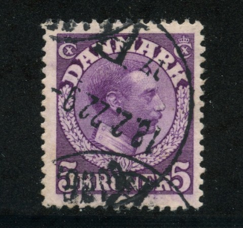 1918/20 - LOTTO/20501 - DANIMARCA - 5 KR. VIOLETTO - USATO