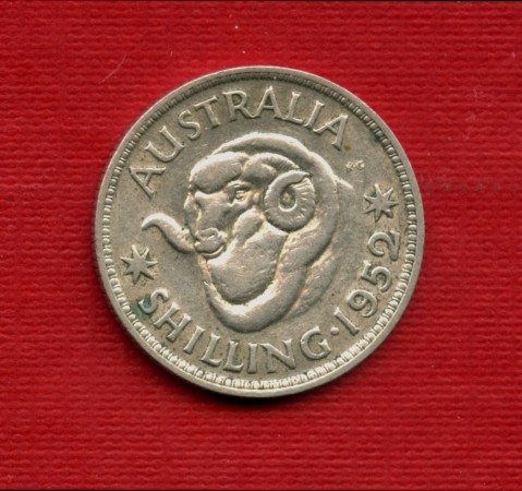 1952 - LOTTO/23100 - AUSTRALIA - 1 SCELLINO ARGENTO