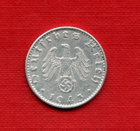 1943 - LOTTO/M20643 - GERMANIA - 50pf. ALLUMINIO ZECCA B