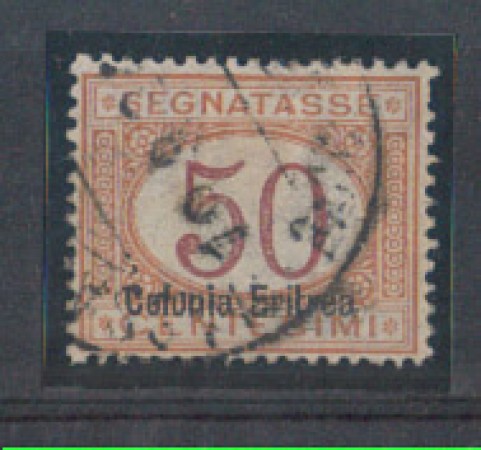 ERITREA - 1920 - LOTTO/ERITT19U - SEGNATASSE 50c. - USATO