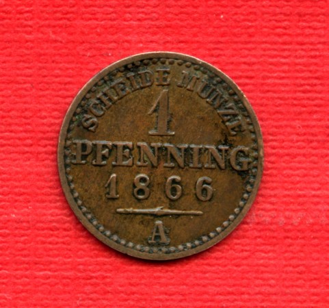 1866 A - PRUSSIA -  LOTTO/M22524 - 1 PFENNING  RAME
