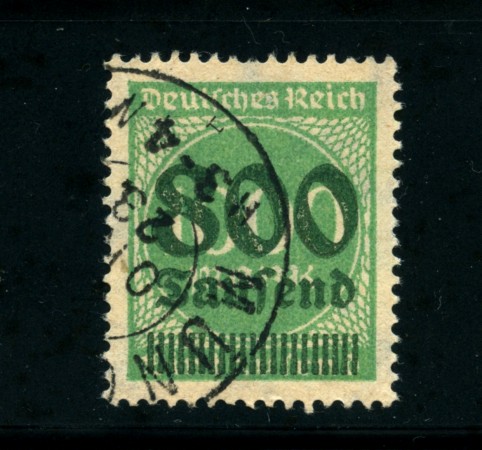 1923 - LOTTO/17882 - GERMANIA REICH - 800t. su 1000m. VERDE - USATO