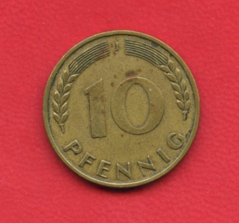 1949 J - GERMANIA FEDERALE - 10 PFENNIG - LOTTO/M28184
