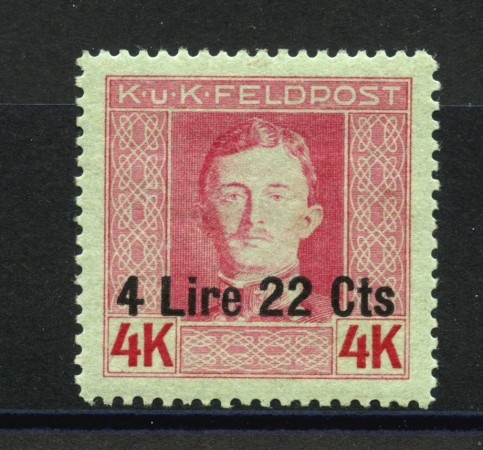 1918 - ITALIA OCCUPAZ. AUSTRIACA - LOTTO/24798 - 4,22 SU 4K. LINGUELLATO