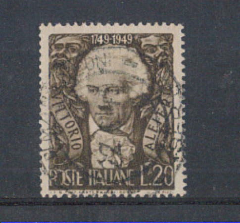 1949 - LOTTO/6080U - REPUBBLICA - 20 LIRE VITTORIO ALFIERI USATO