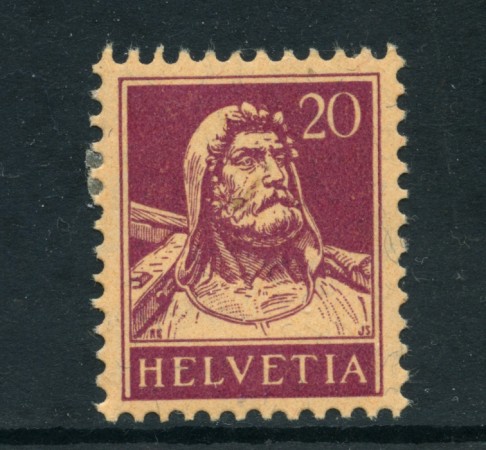 1916 - LOTTO/23115 - SVIZZERA - 20 CENT. GUGLIELMO TELL - LING.