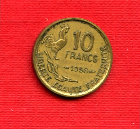 1958 - LOTTO/M21828 - FRANCIA - 10 FRANCHI GALLETTO