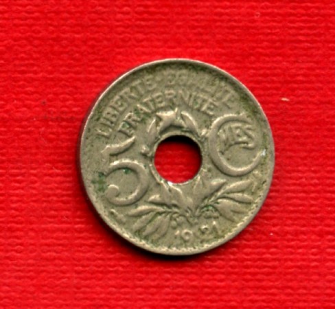 1921 - LOTTO/M21728 - FRANCIA - 5 CENTESIMI MONOGRAMMA
