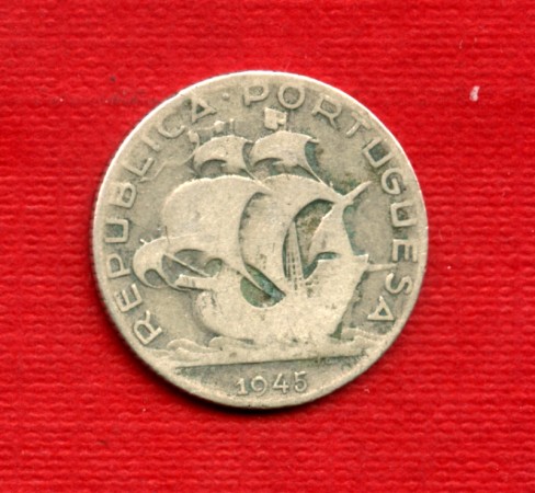 1945 - LOTTO/23068 - PORTOGALLO - 2,5 ESCUDOS ARGENTO