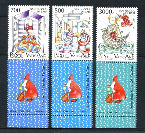 1987 - LOTTO/22164A - VATICANO - SAN NICOLA DA MYRA 3v. - NUOVI