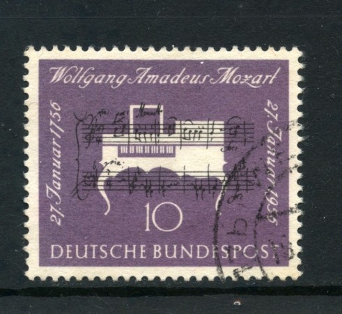 1956 - GERMANIA FEDERALE - BICENTENARIO DI MOZART - USATO - LOTTO/30792