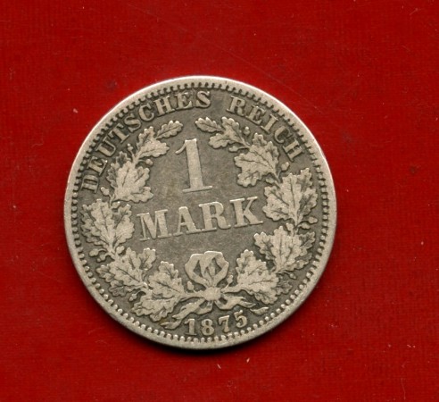 1875 - GERMANIA IMPERO - 1 MARCO ARGENTO ZECCA A - LOTTO/M30440