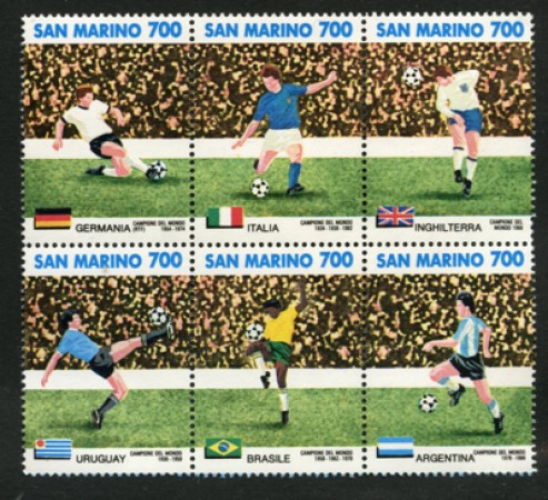 1990 - LOTTO/12184  - SAN MARINO - MONDIALI DI CALCIO 6v. - nuovi