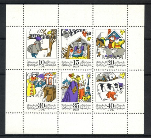 1974 - GERMANIA DDR - FIABE DI GRIMM 6v. MINIFOGLIO - NUOVI - LOTTO/36507