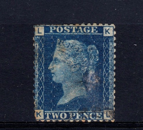 1858/64 - GRAN BRETAGNA - 2d. BLU - USATO - LOTTO/32079
