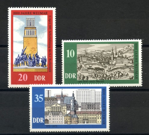 1975 - GERMANIA DDR -MILLENARIO DI WEIMAR 3v.- NUOVI - LOTTO/36529