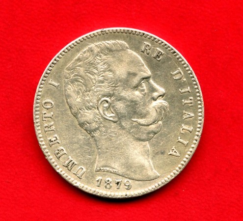 1879 - REGNO - LOTTO/M40529 -  5 LIRE ARGENTO UMBERTO I°