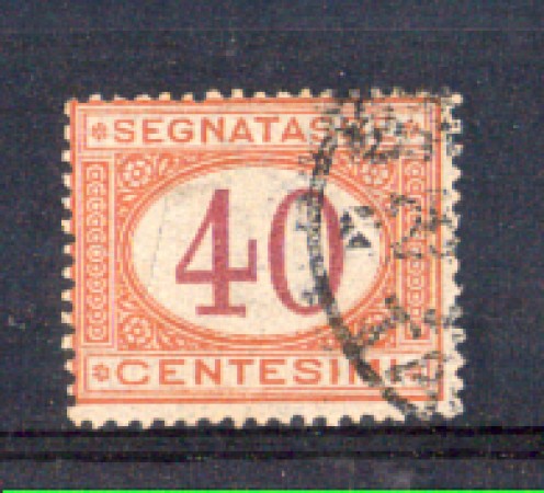 1890 - LOTTO/REGT24U - REGNO - 40c. SEGNATASSE - USATO