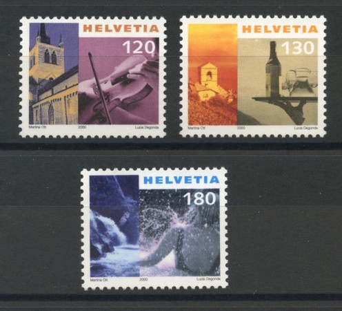 2000 - SVIZZERA - IMMAGINI DELLA SVIZZERA 3v. - NUOVI - LOTTO/37336