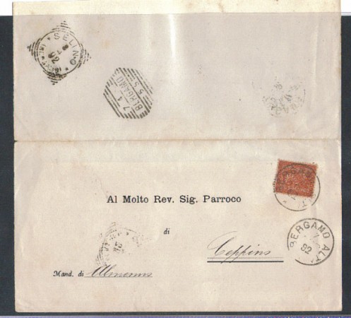 BERGAMO ALTA - 1892 - LBF/872 - PIEGHEVOLE PER CEPPINO