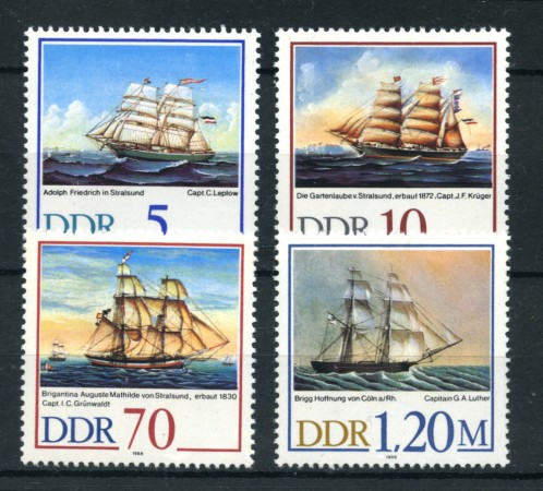 1988 - GERMANIA DDR - LOTTO/20170 - VELIERI 4v. - NUOVI