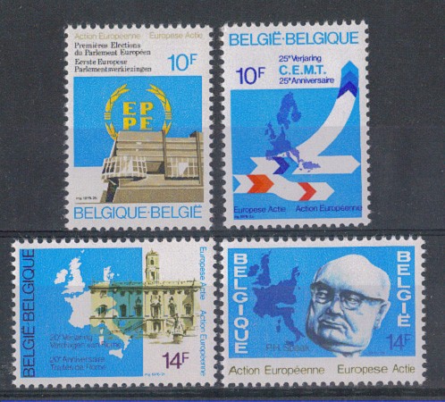 1978 - LOTTO/5346 - BELGIO - AZIONE EUROPEA 4v. - NUOVI