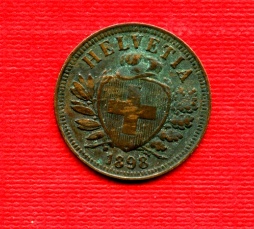 1898 - LOTTO/M22478A - SVIZZERA - 2 RAPPEN  BRONZO