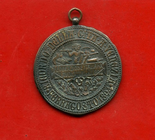 1894 - MILANO - MEDAGLIA FEDERAZIONE ITALIANA LAVORATORI DEL LIBRO - LOTTO/M31019