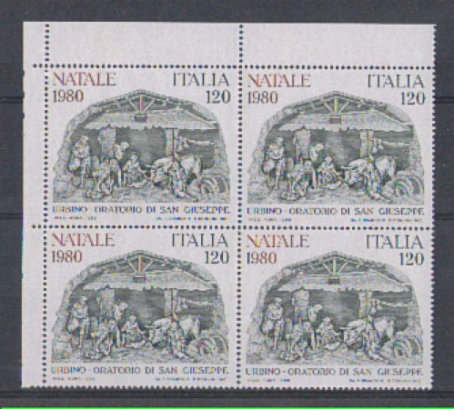 1980 - LOTTO/6731Q - REPUBBLICA - NATALE - QUARTINA