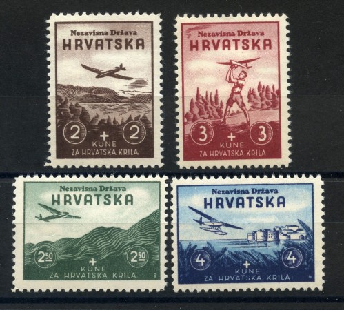 1942 - CROAZIA - A PROFITTO DELL'AVIAZIONE  4v. - NUOVI - LOTTO/32546