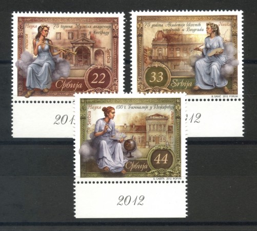 2012 - SERBIA REPUBBLICA - ANNIVERSARI  3v. - NUOVI - LOTTO/35203