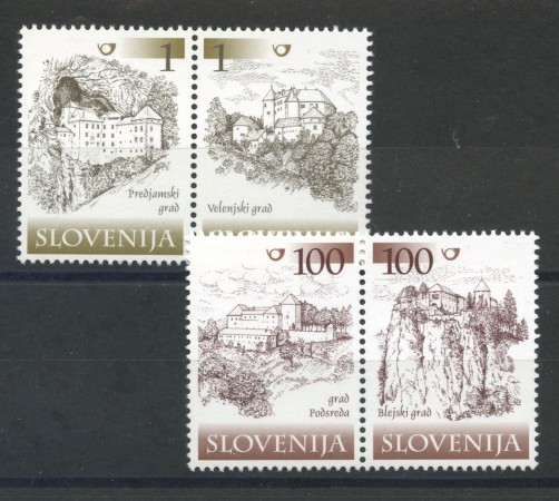2000 - SLOVENIA - CASTELLI E MANIERI 4v. - NUOVO - LOTTO/33996