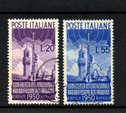 1950 - REPUBBLICA - LOTTO/42032 - RADIODIFFUSIONE 2v. - USATI