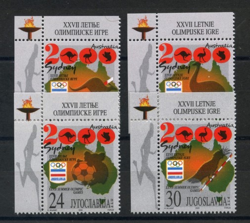 2000 - JUGOSLAVIA - OLIMPIADI DI SYDNEY 4v. - NUOVI - LOTTO/35531