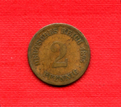 1875 - LOTTO/M20635 - GERMANIA - 2 PFENNIG IMPERO ZECCA H