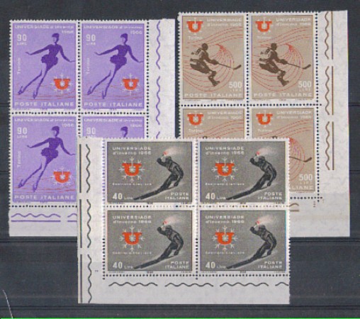 1966 - LOTTO/6447Q - REPUBBLICA - UNIVERSIADE QUARTINE