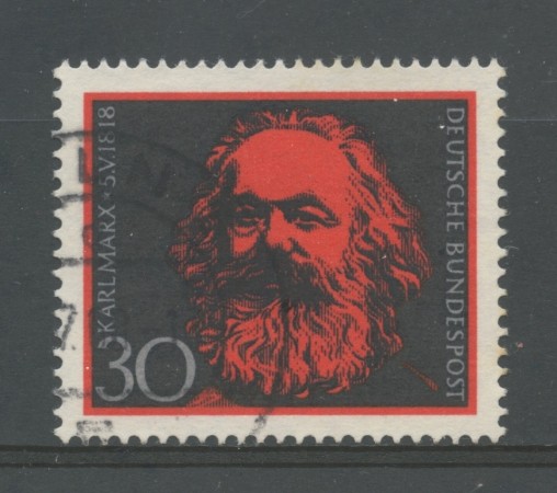 1968 - GERMANIA FEDERALE - 30p. CARLO MARX - USATO - LOTTO/30944U