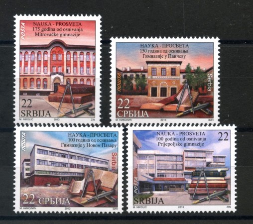 2013 - SERBIA REPUBBLICA - SCUOLE DELLA SERBIA 4v. - NUOVI - LOTTO/35236