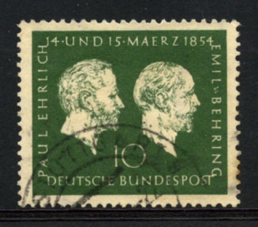1954 - LOTTO/11851 - GERMANIA FEDERALE - 10p. PROFESSORI - USATO