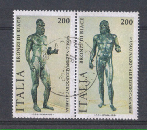 1981 - LOTTO/6749U - REPUBBLICA - BRONZI DI RIACE - USATI