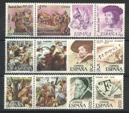 1978 - SPAGNA - GRANDI  ARTISTI 9v. - NUOVI - LOTTO/35768