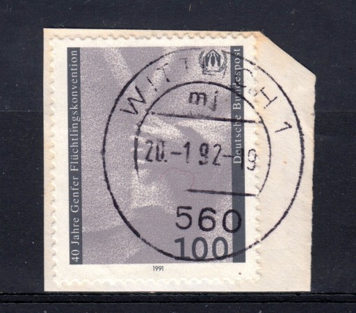 1991 - GERMANIA FEDERALE - 100p. CONVENZIONE RIFUGIATI - USATO - LOTTO/31248U