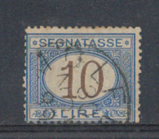 1870 - LOTTO/REGT14U - REGNO - 10 LIRE SEGNATASSE - USATO