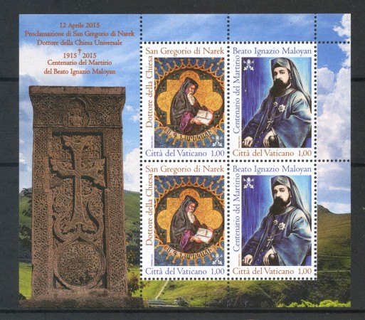 2015 - VATICANO - SAN GREGORIO DI NAREK E IGNAZIO MALOYAN - MINIFOGLIO NUOVO - LOTTO/30704