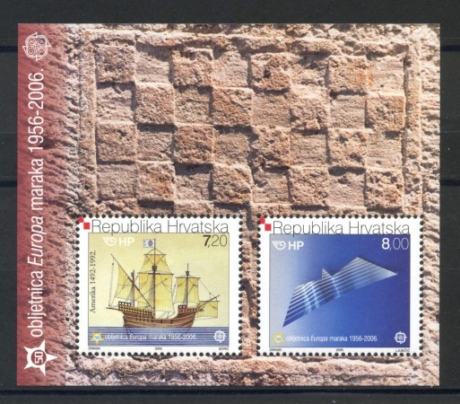 2005 - CROAZIA - CINQUANTENARIO FRANCOBOLLI EUROPA - FOGLIETTO - NUOVO - LOTTO/33001